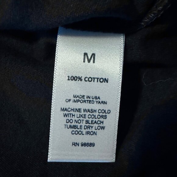 Todd Snyder Men's Medium Made in L.A. Montauk Tipped Full Placket Polo in Black - Picture 5 of 6